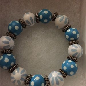 Angela Moore Hand Painted Bead Bracelet